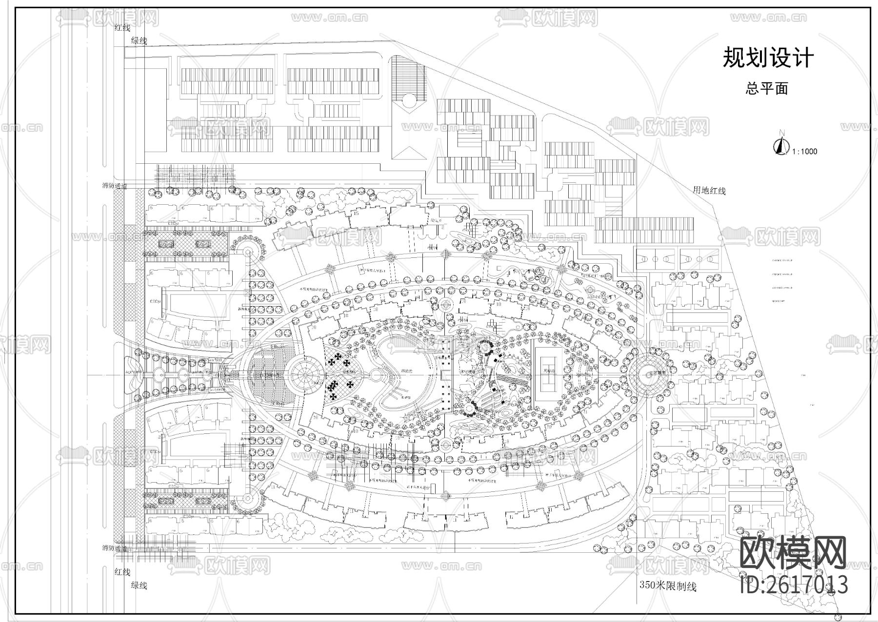 小区规划CAD施工图下载