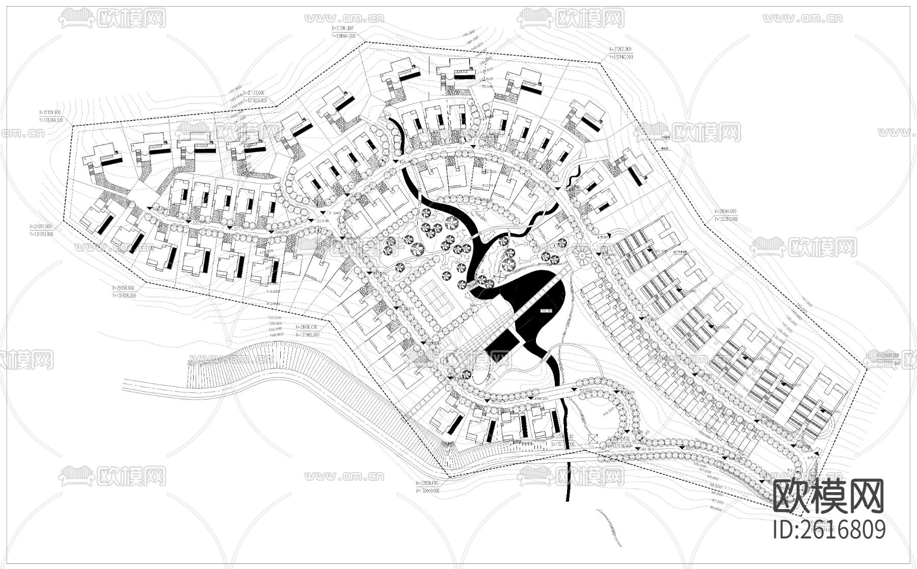 小区种植绿化CAD施工图下载