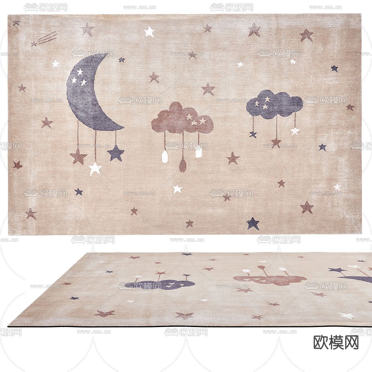 现代儿童地毯su模型