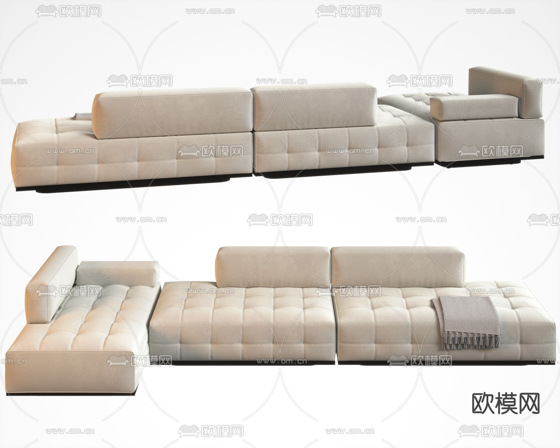 Poliform 转角沙发 模块沙发3d模型下载