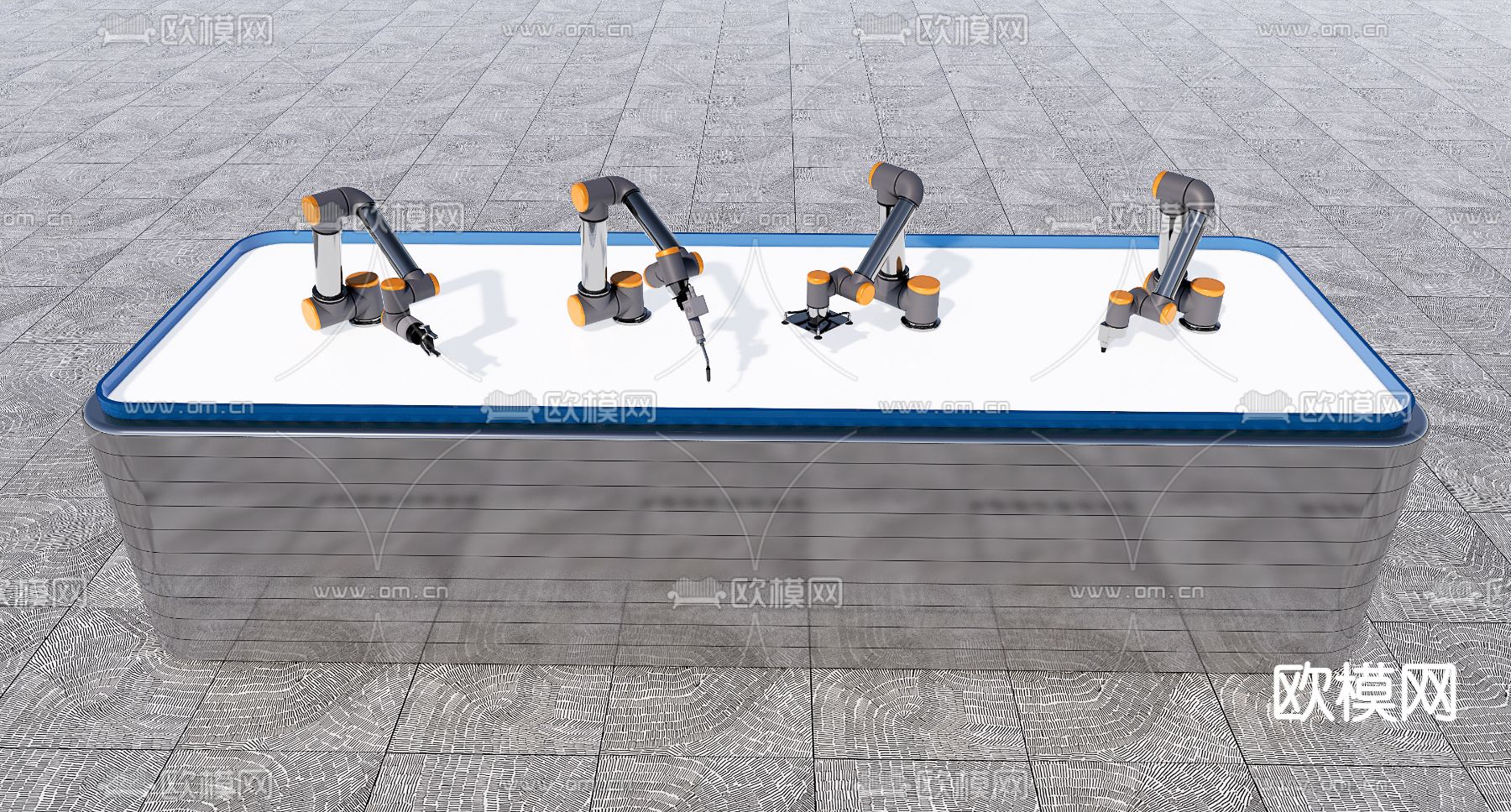 工业机械臂su模型下载（渲染图1）