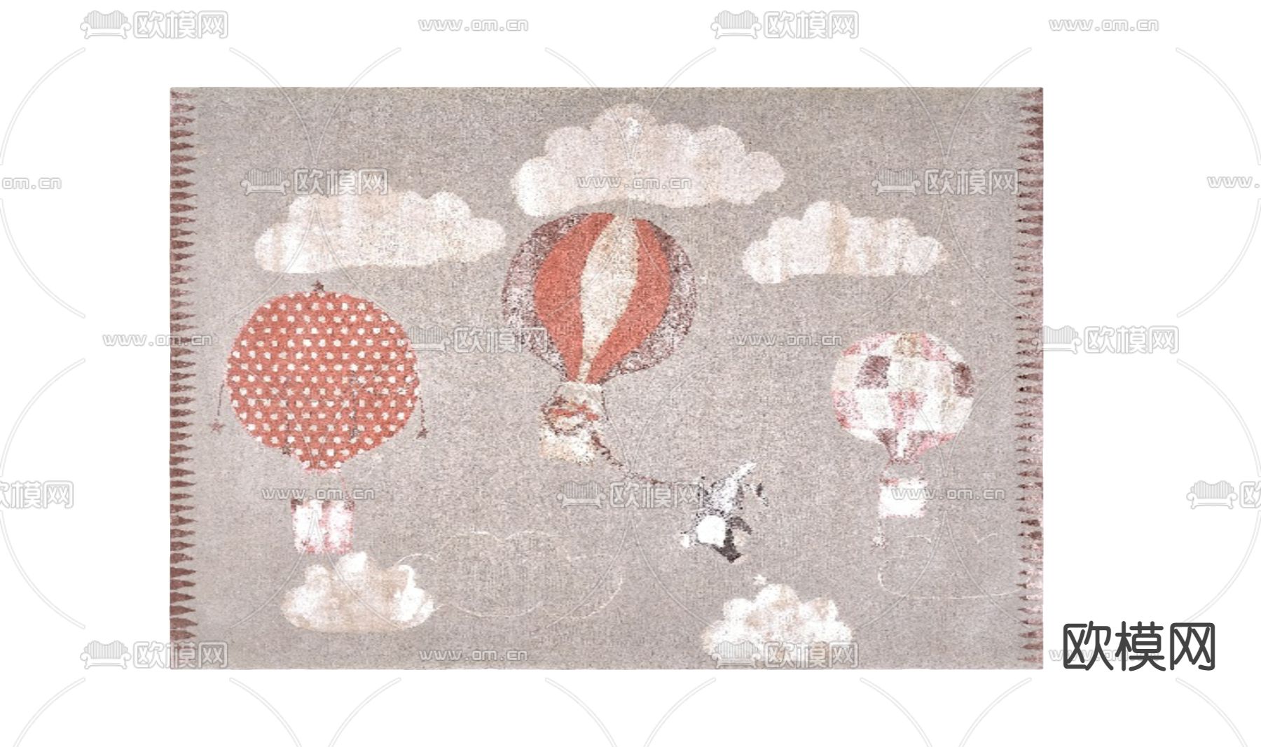 现代儿童地毯su模型