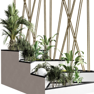  绿植 花坛su模型 