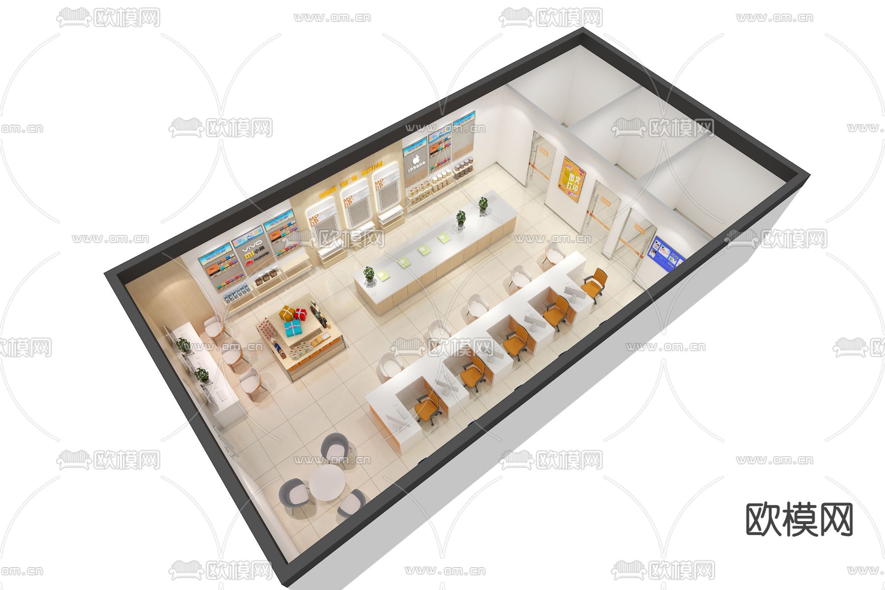 打印店3d模型下载（渲染图2）