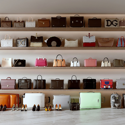  包包 鞋子su模型 