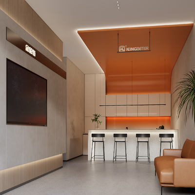  现代休息区 茶水间su模型 