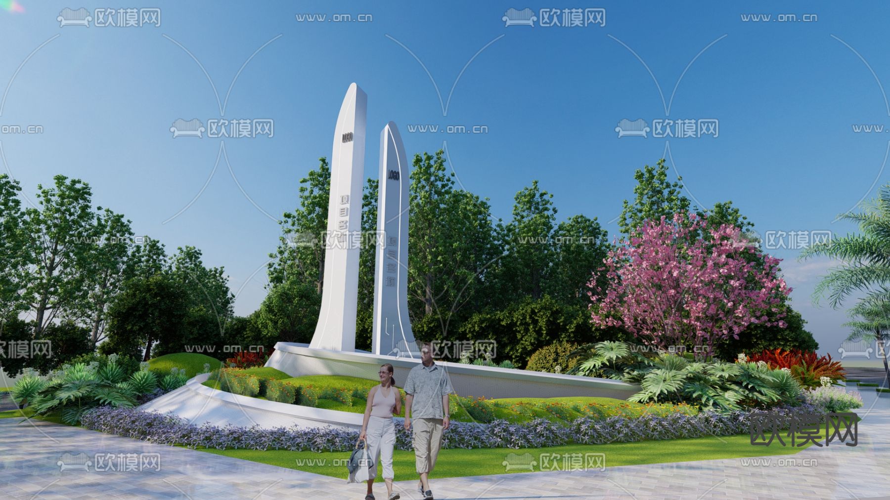 现代精神堡垒su模型