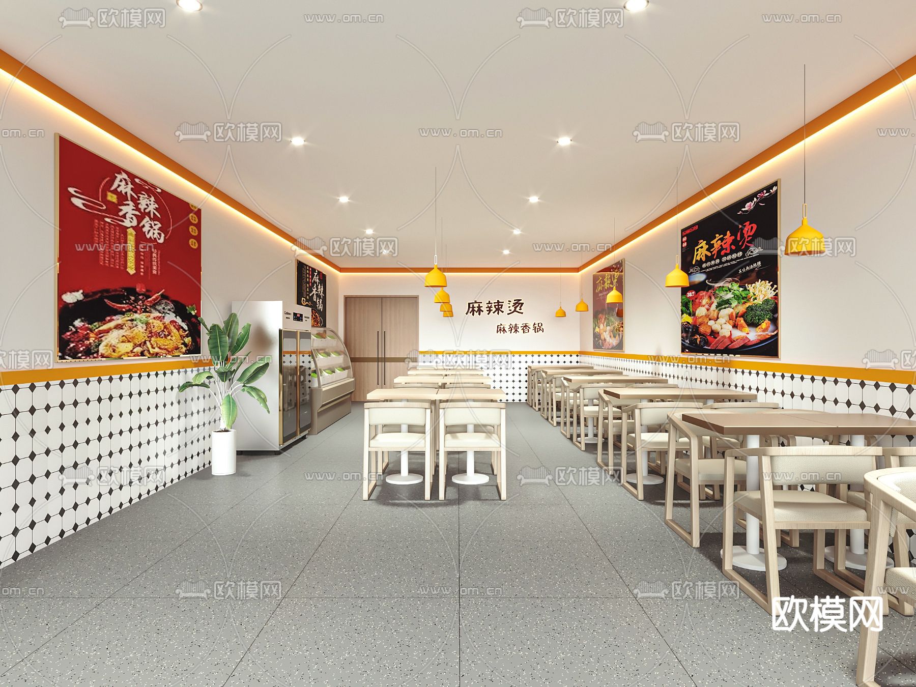麻辣烫店3d模型