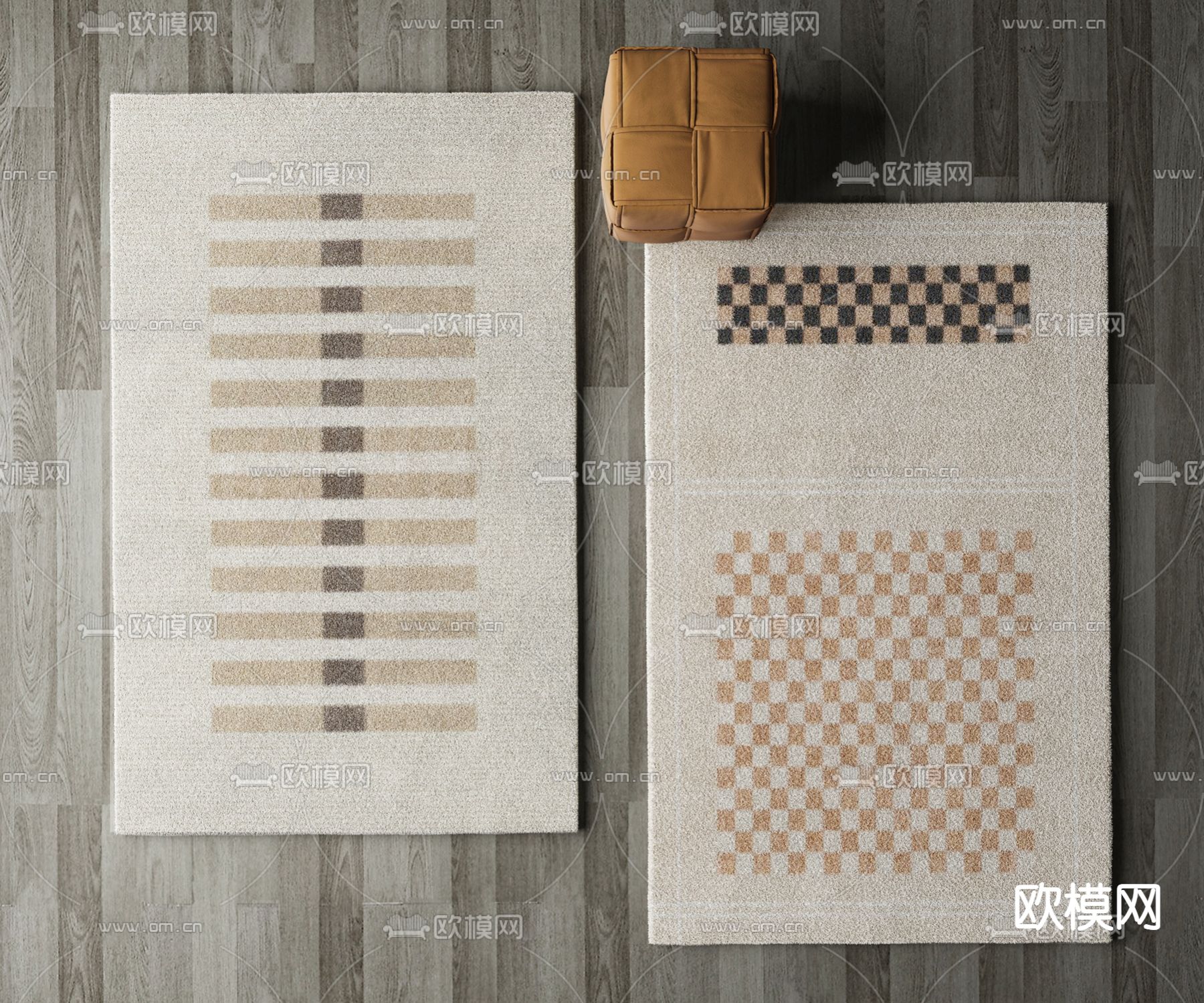 北欧地毯3d模型下载