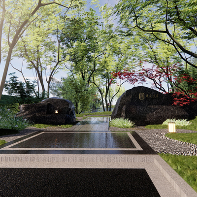 现代公园景观su模型