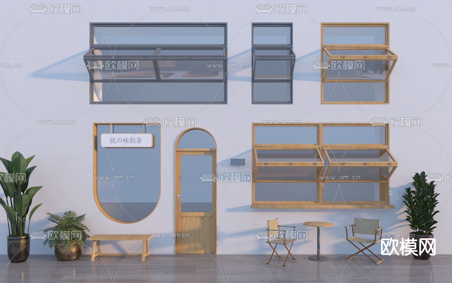 窗户 折叠窗 网红窗3d模型下载