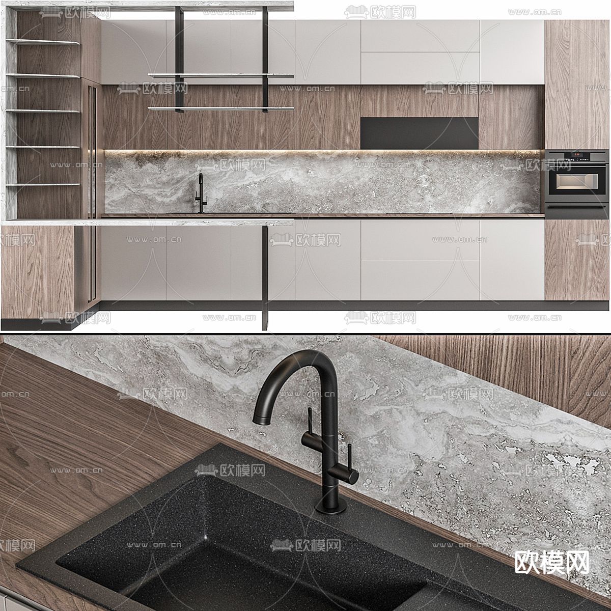 橱柜3d模型下载