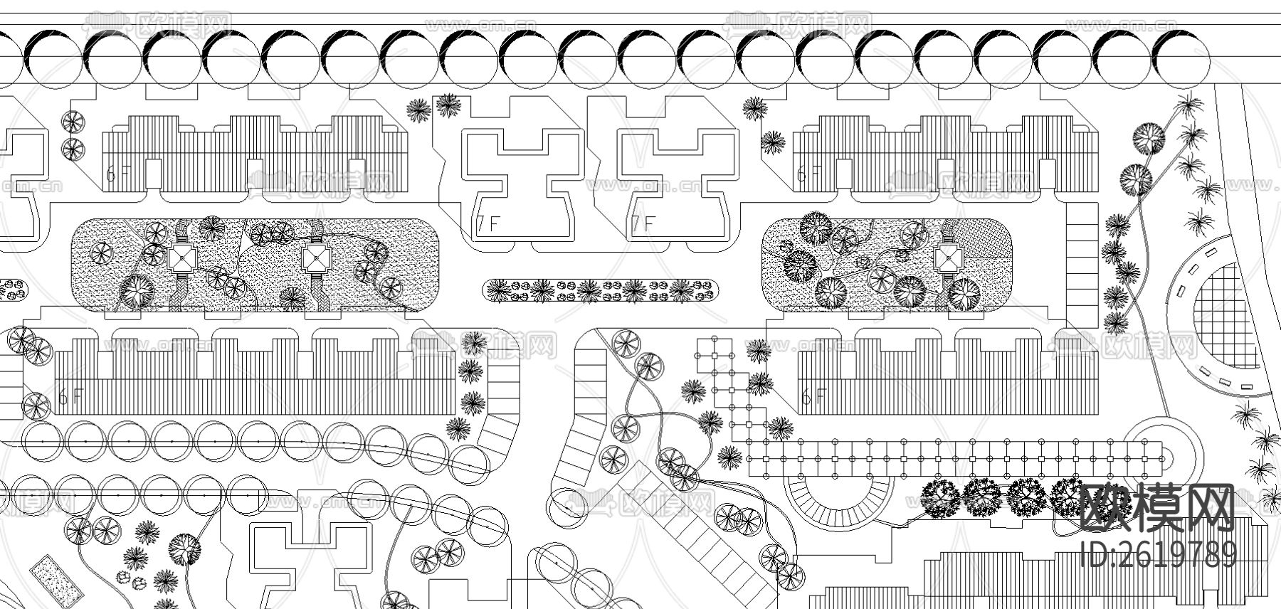 某居住小区规划设计图cad施工图下载（渲染图1）
