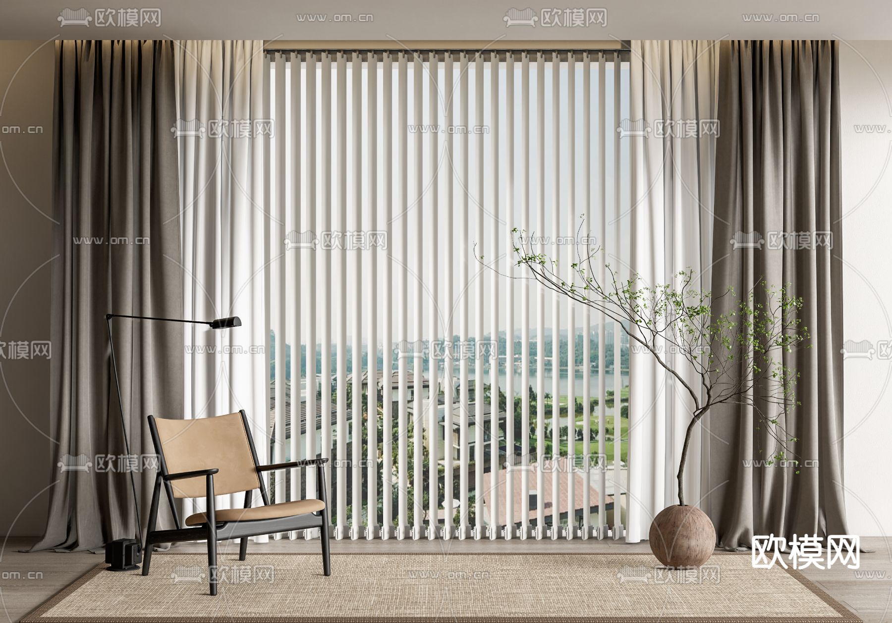 窗帘 梦幻帘3d模型