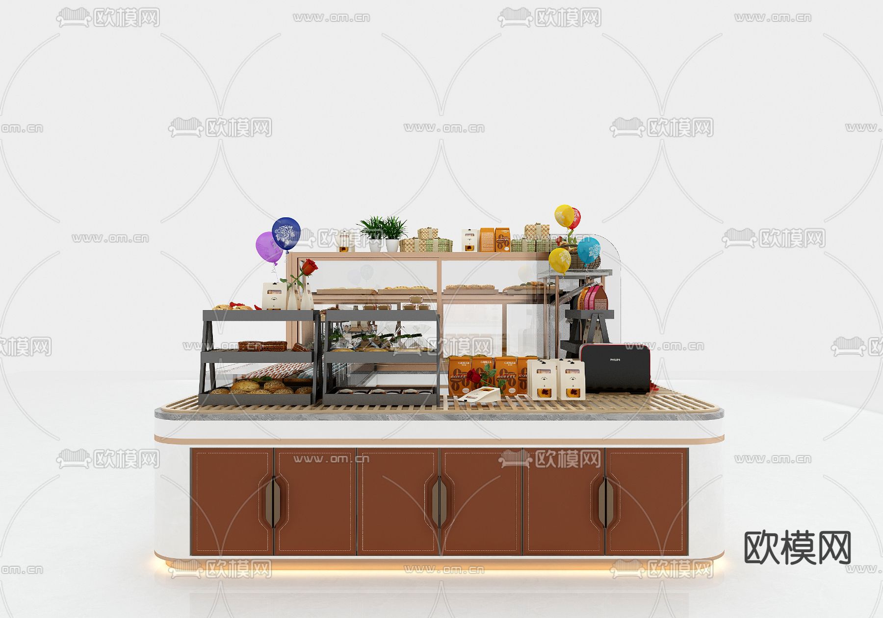 面包蛋糕柜3d模型下载（渲染图3）