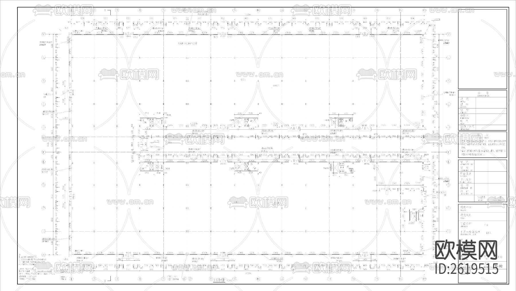 钢结构厂房CAD施工图下载（渲染图7）