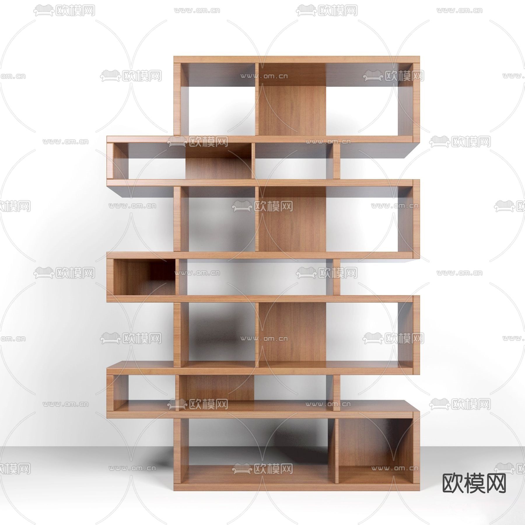 新中式书柜su模型下载（渲染图4）