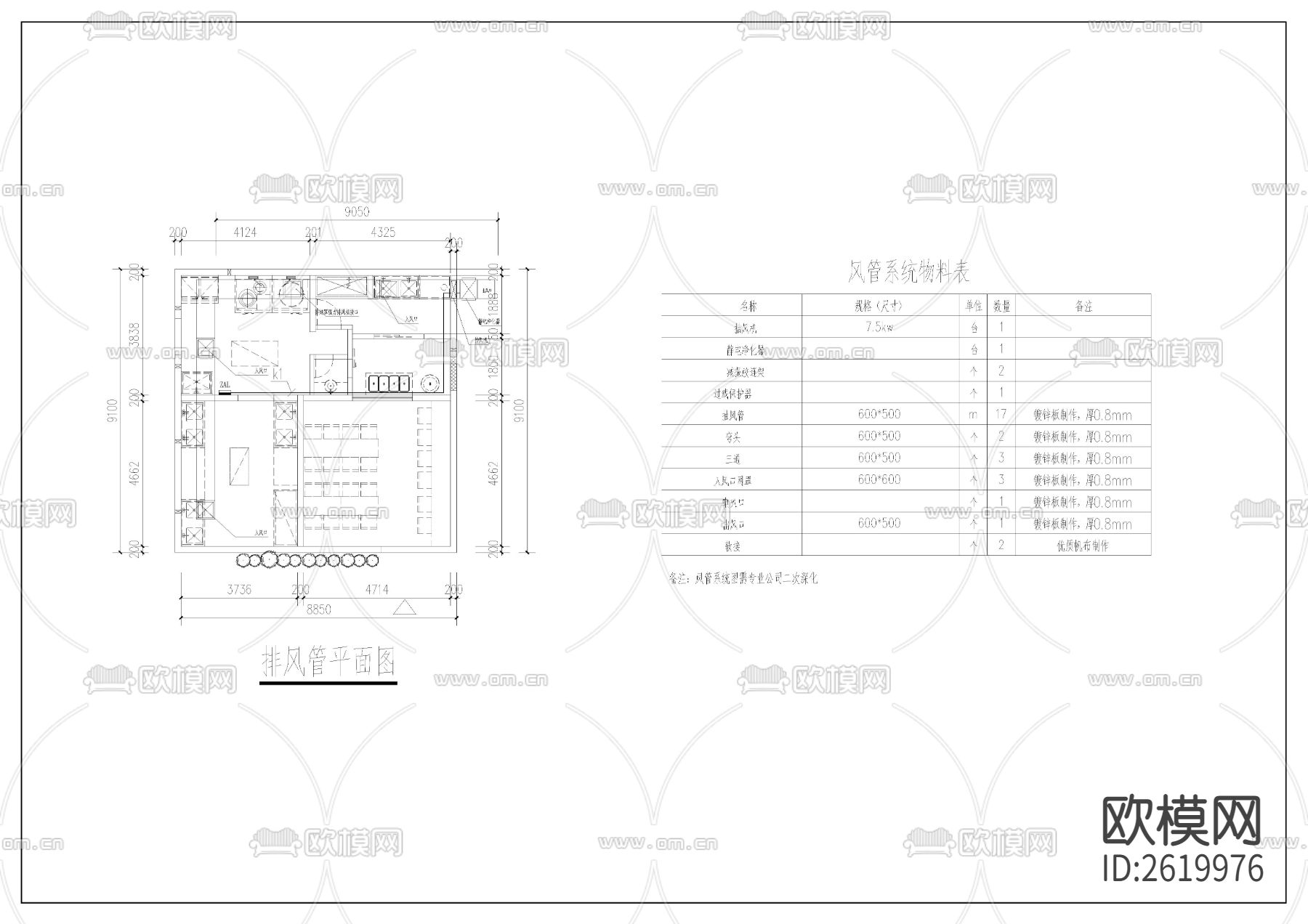 饭堂给电气设计cad施工图下载（渲染图4）