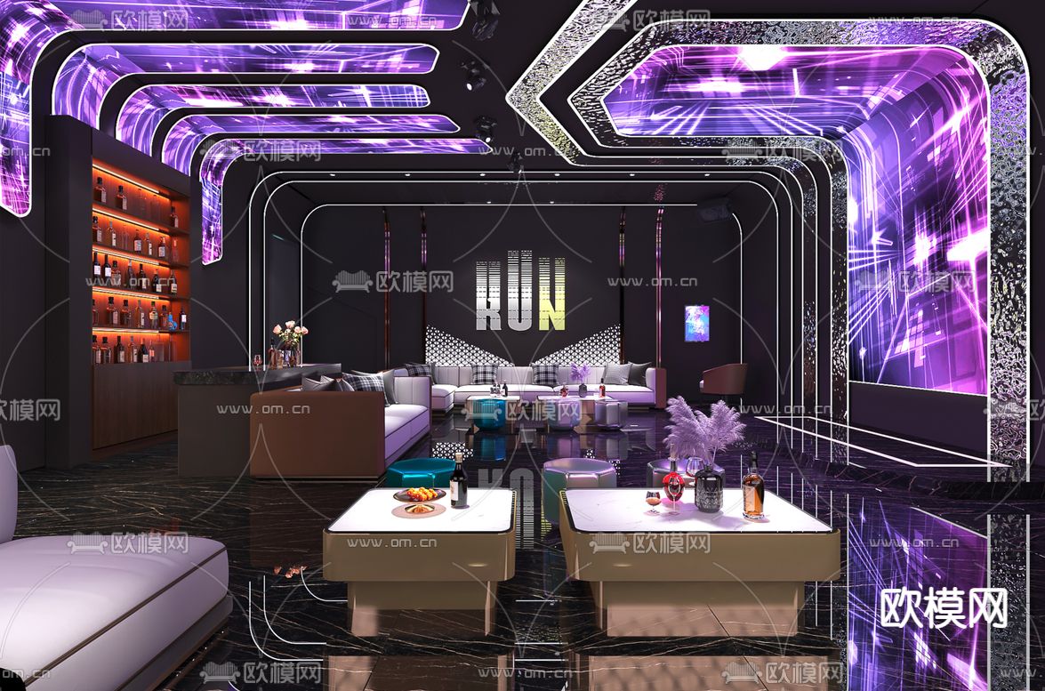 KTV包间 酒吧 夜总会3d模型下载