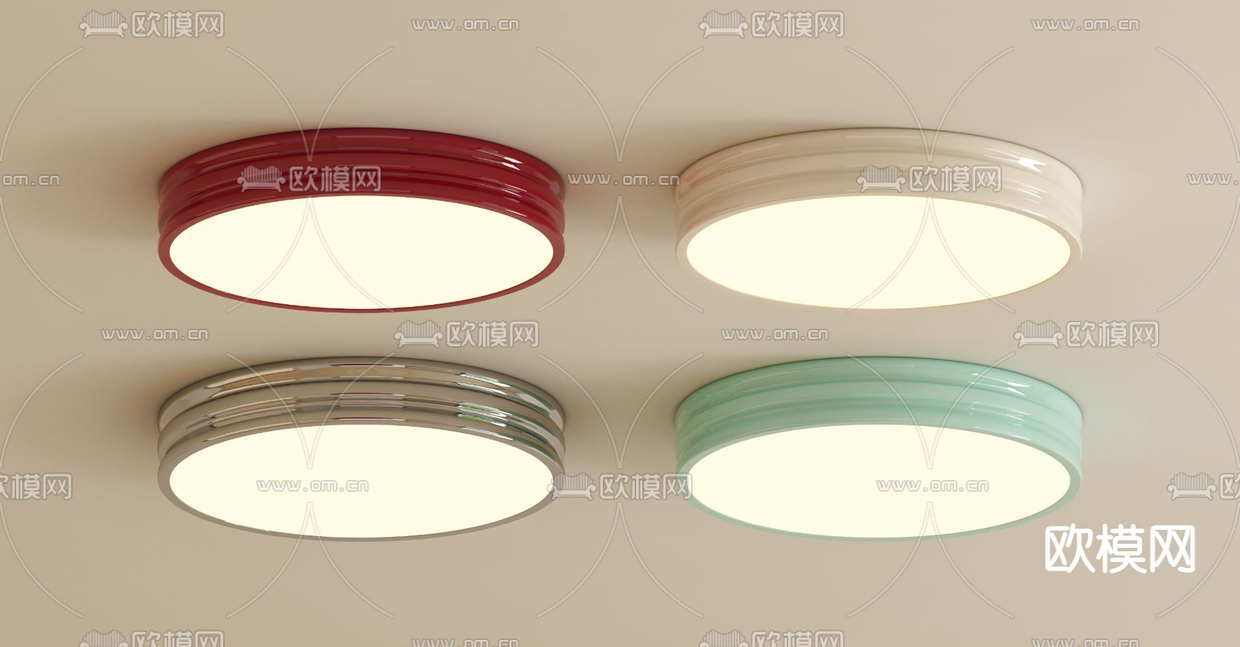 北欧吸顶灯3d模型下载