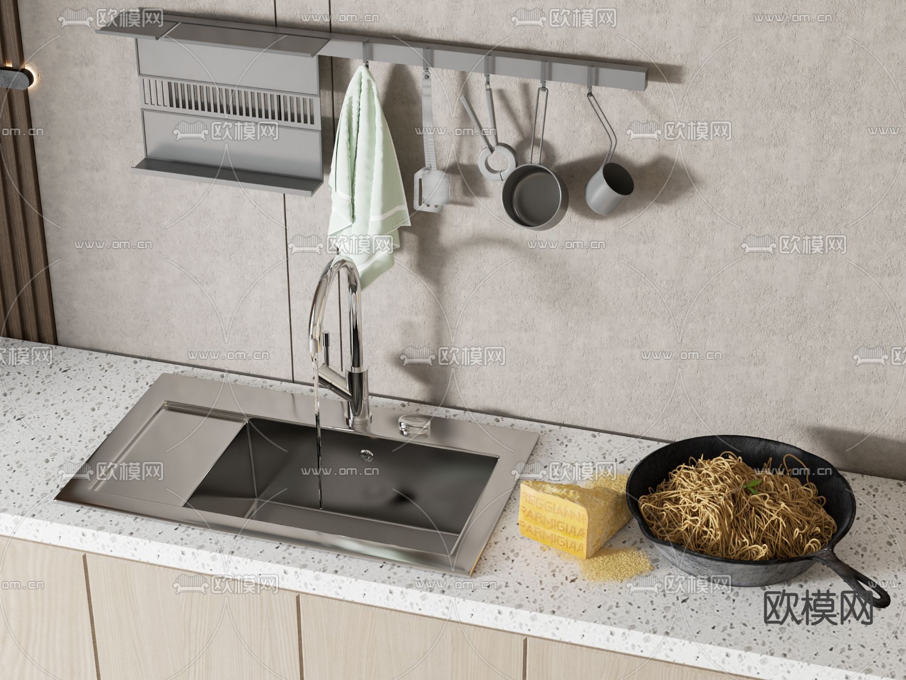 水槽 洗菜盆3d模型下载