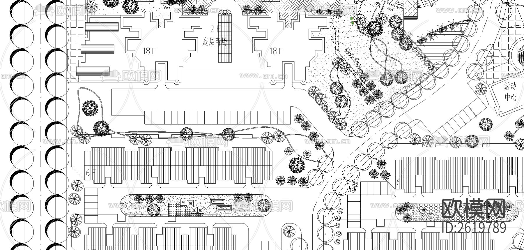 某居住小区规划设计图cad施工图下载（渲染图2）