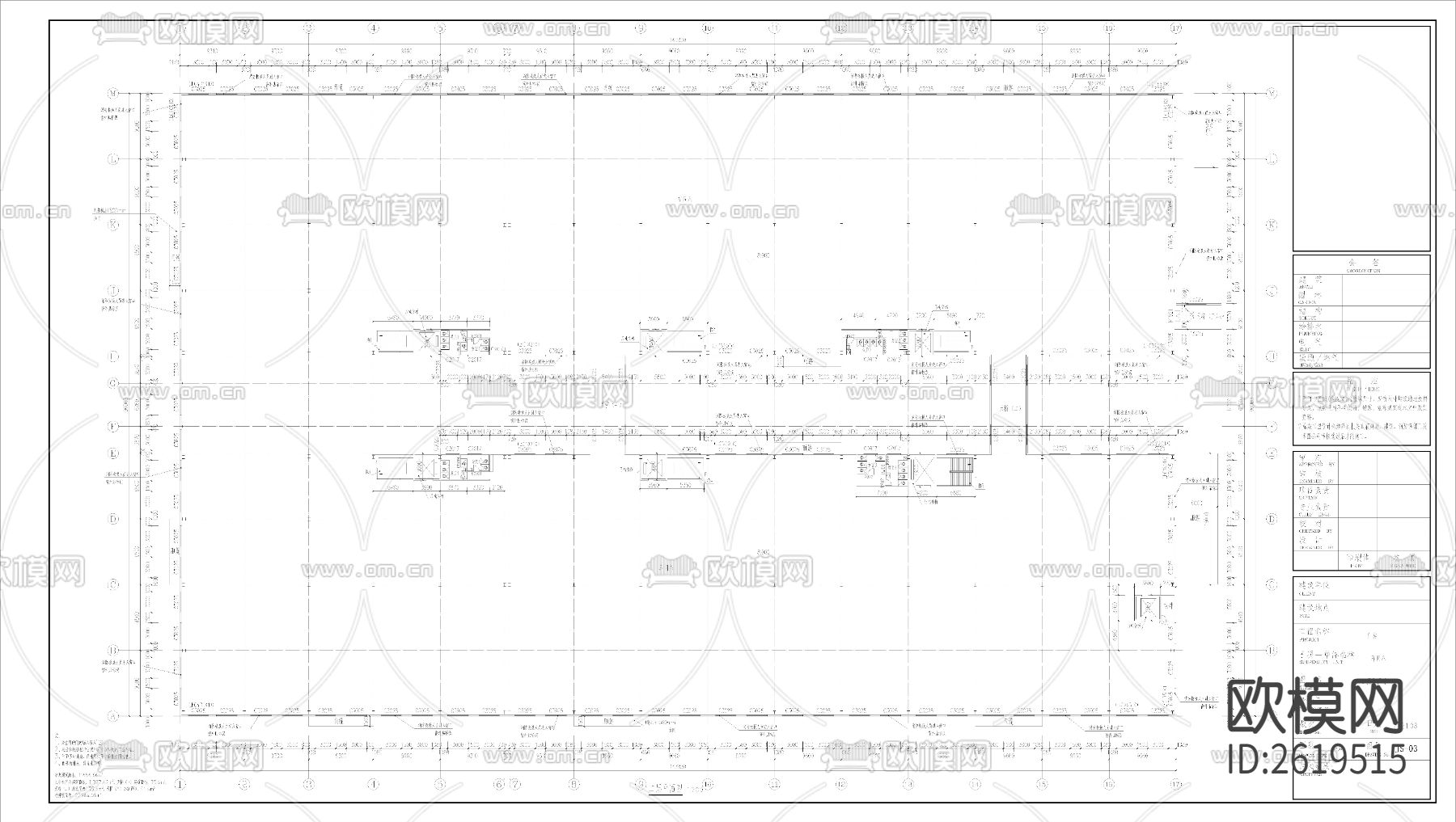 钢结构厂房CAD施工图下载（渲染图4）