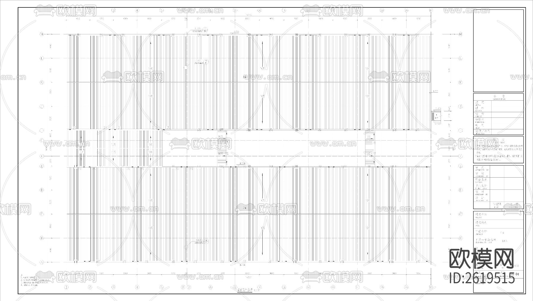 钢结构厂房CAD施工图下载（渲染图8）