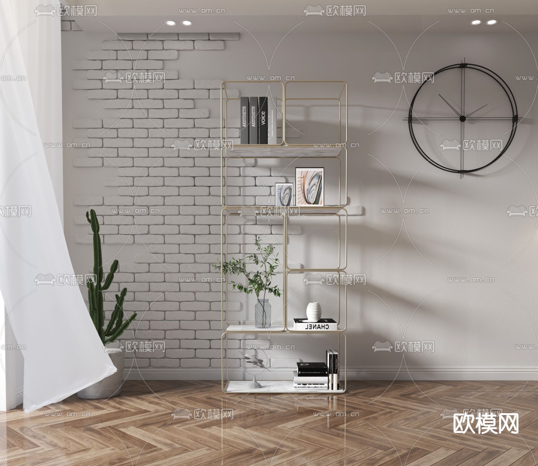 装饰架 置物架3d模型下载（渲染图2）