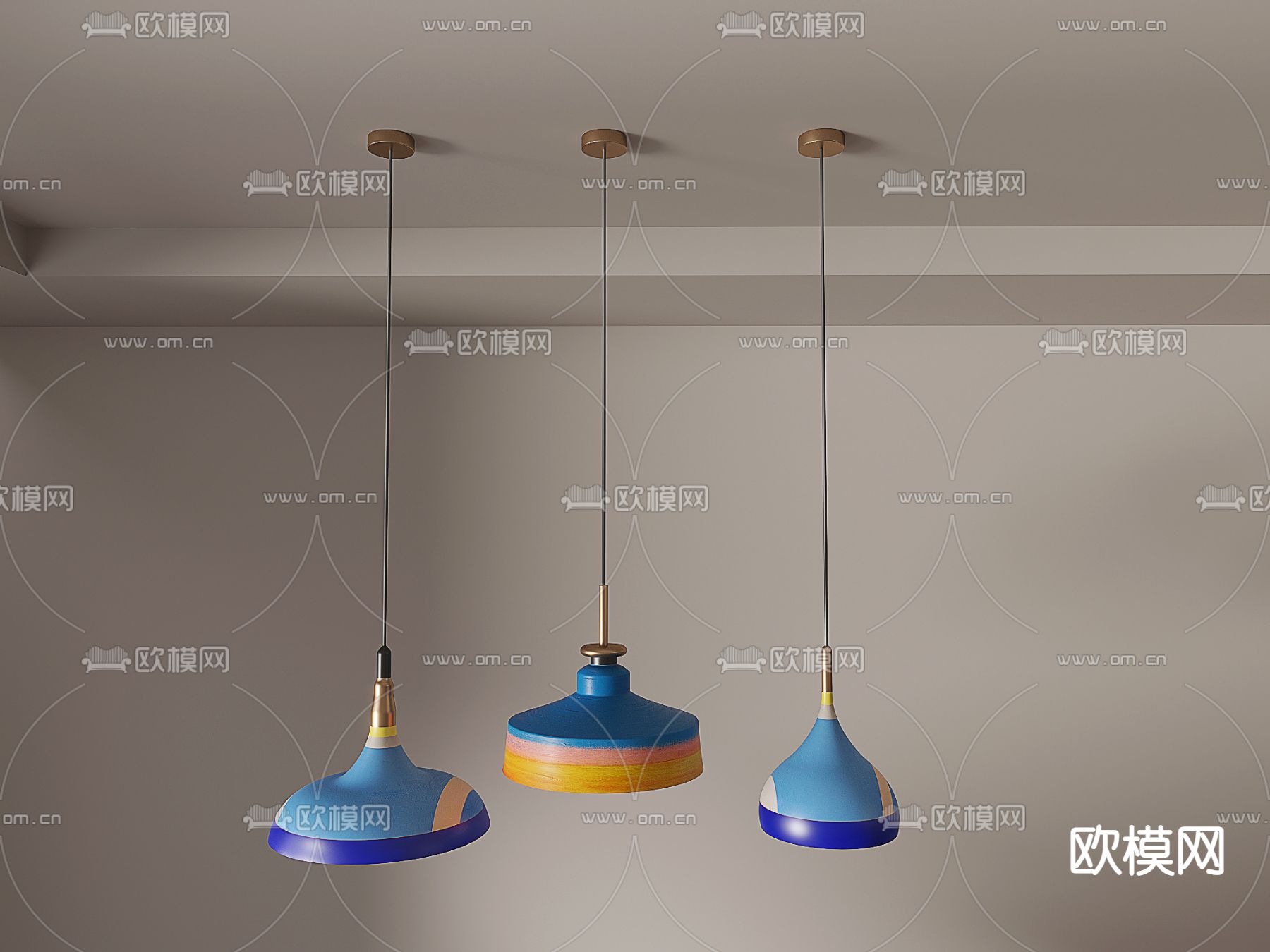小吊灯 床头吊灯3d模型下载