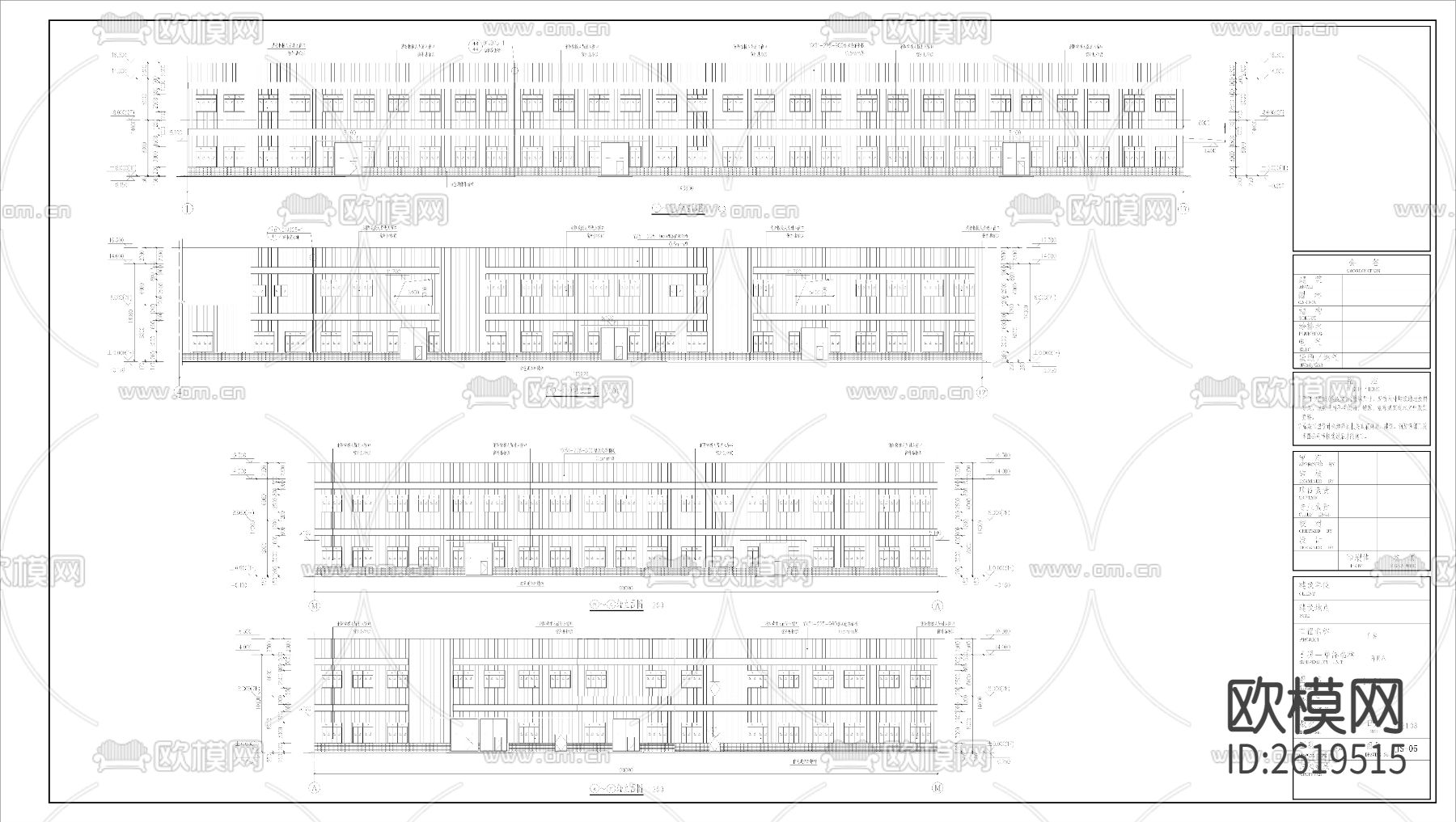 钢结构厂房CAD施工图下载（渲染图10）