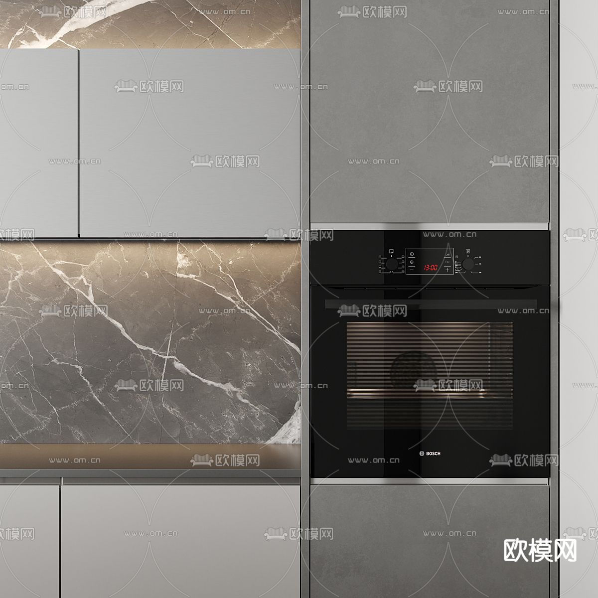 现代橱柜3d模型下载（渲染图4）