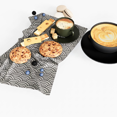  食物饮料 咖啡su模型 