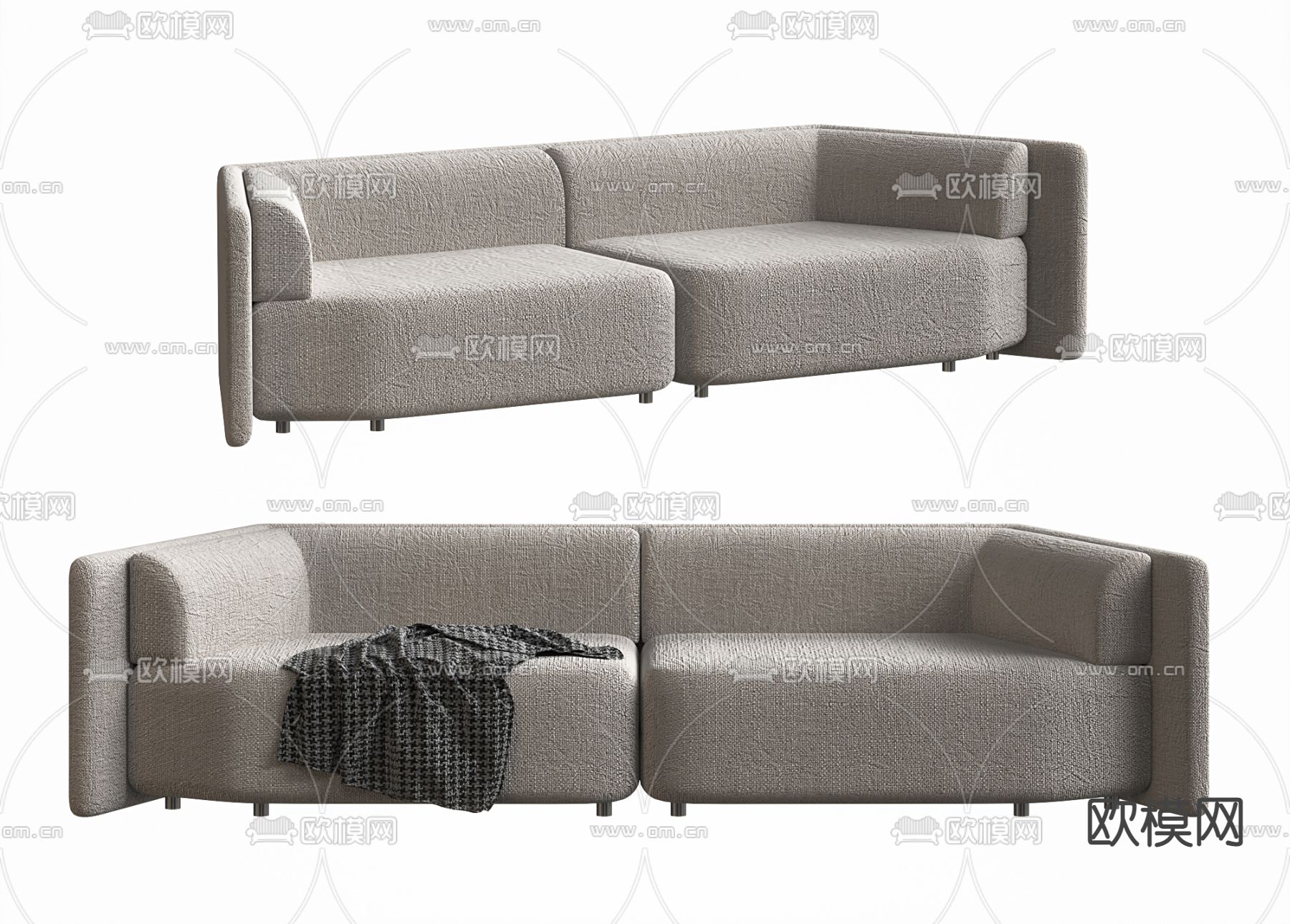 双人沙发3d模型下载