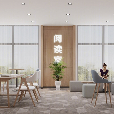  现代图书馆 阅读室su模型 