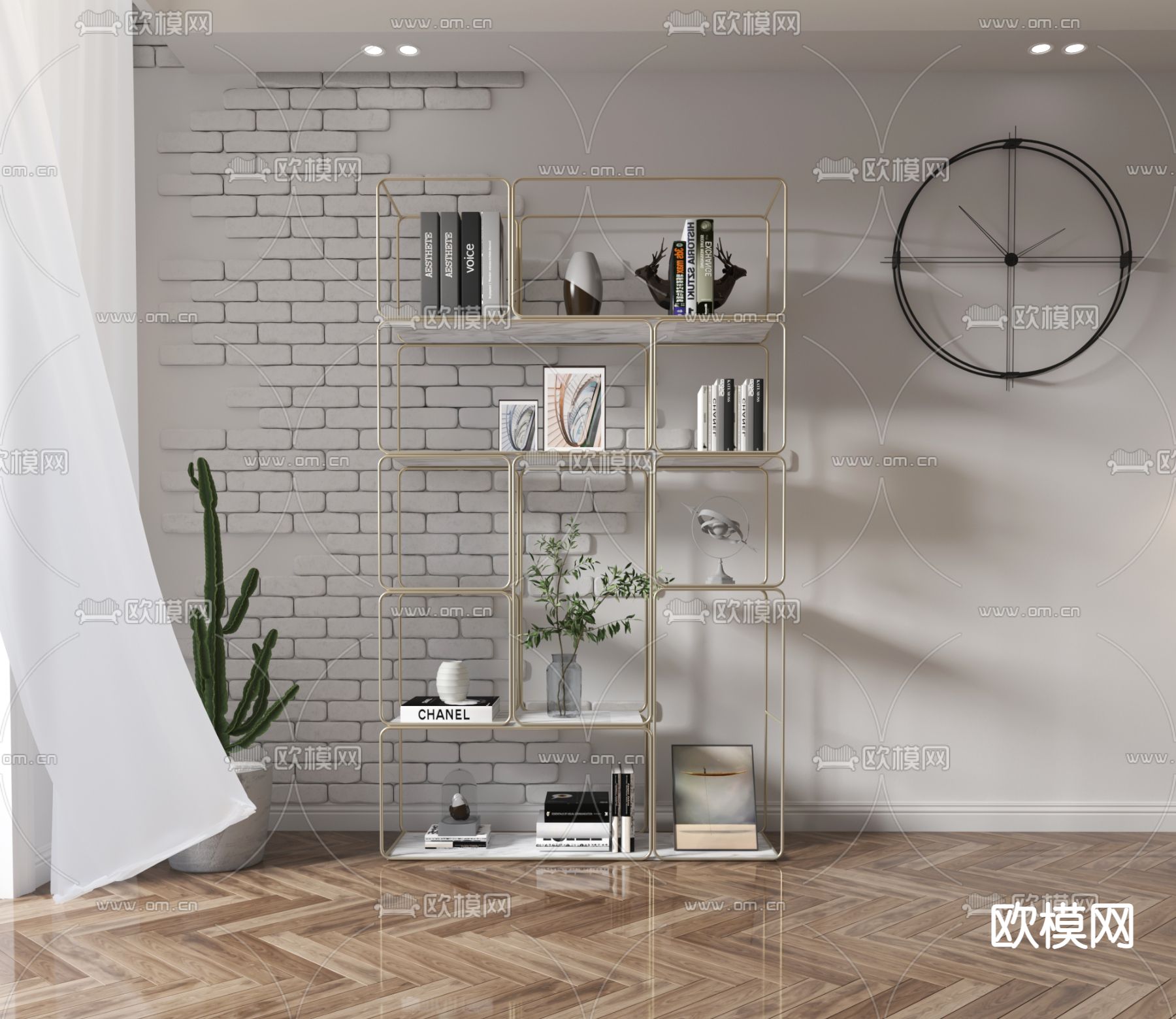 装饰架 置物架3d模型下载（渲染图1）