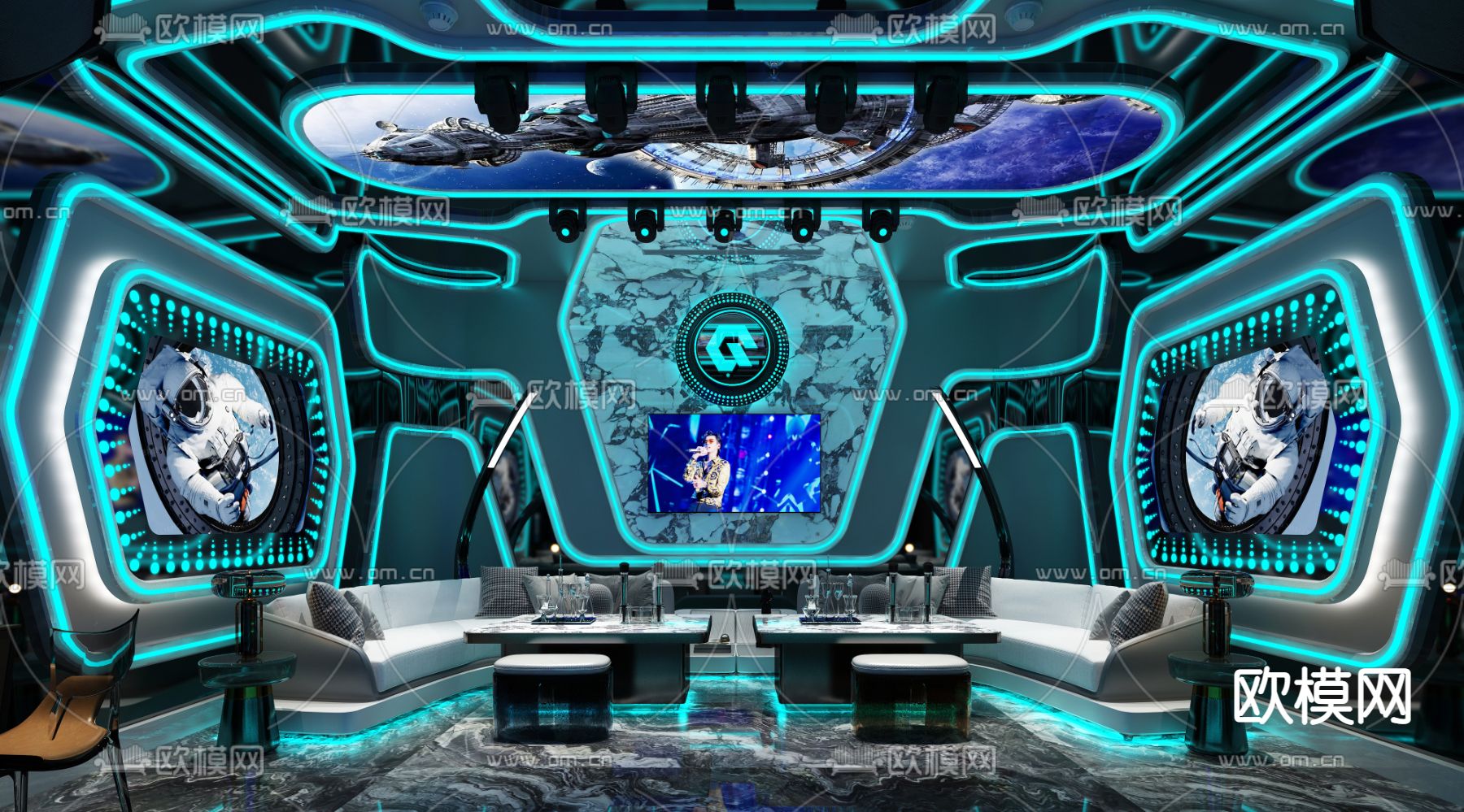 KTV 包厢 包房 包间3d模型下载（渲染图2）