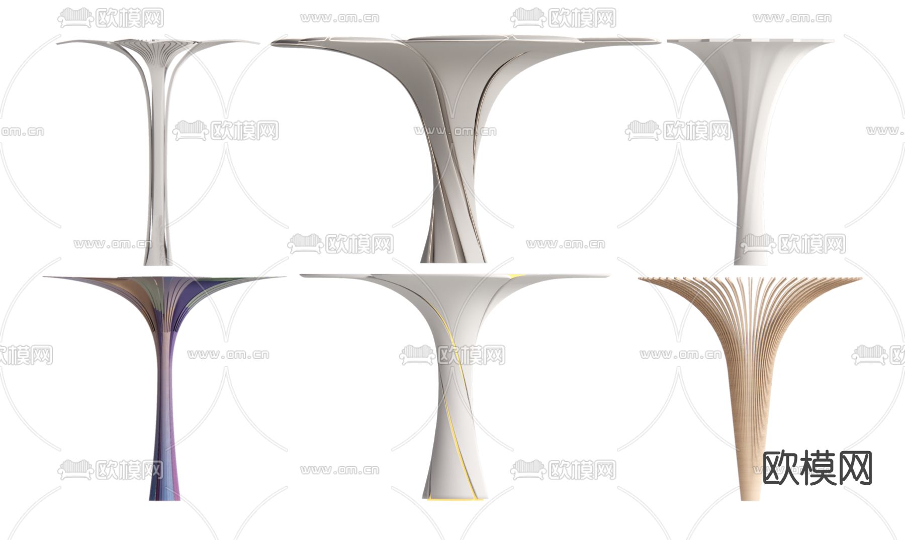 现代装饰柱 柱子 包柱子su模型下载（渲染图1）