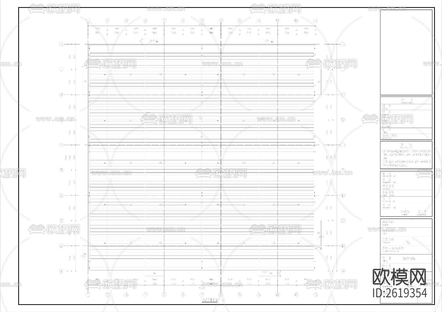 钢结构厂房CAD施工图下载（渲染图8）