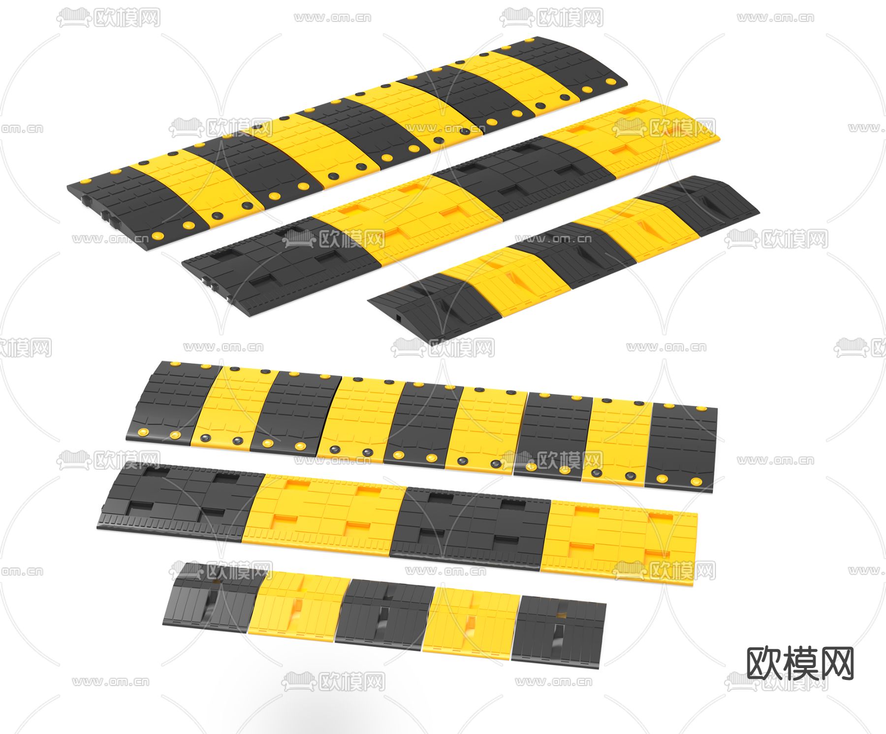 道路减速带su模型下载（渲染图1）