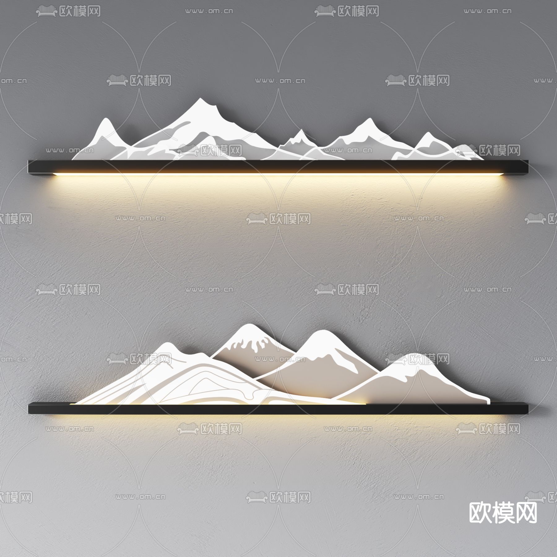 新中式壁灯su模型下载（渲染图1）