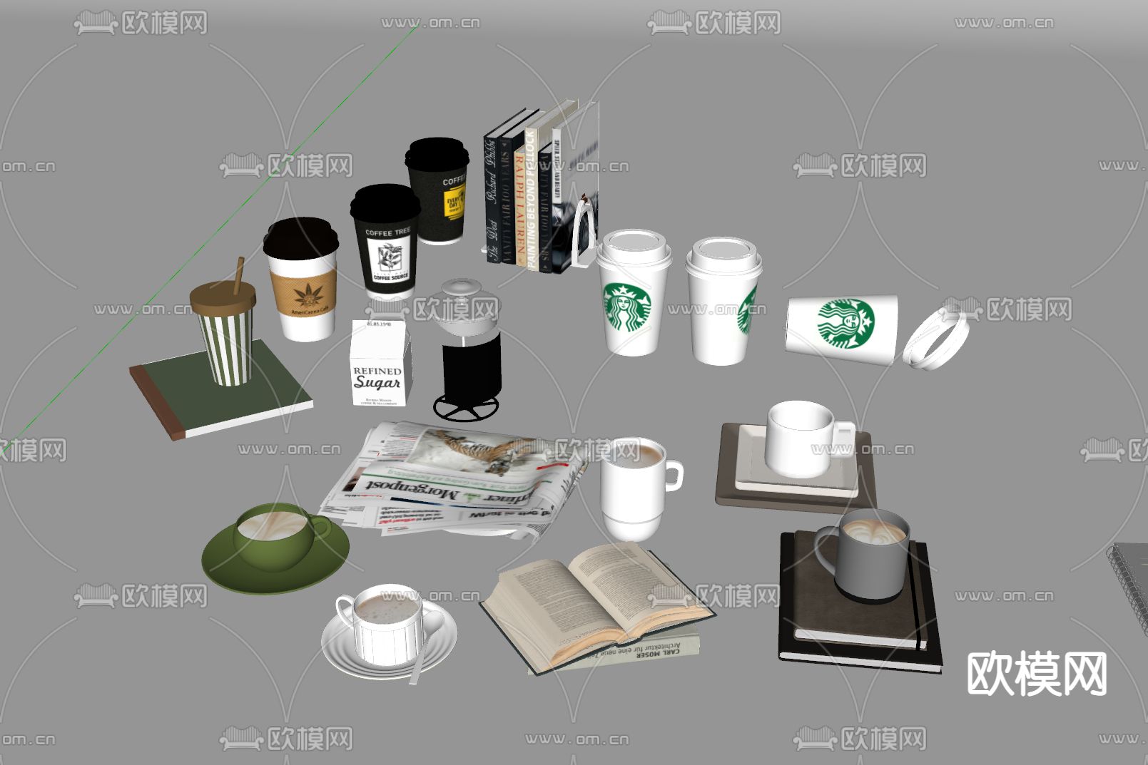 咖啡  杯具su模型下载（渲染图2）