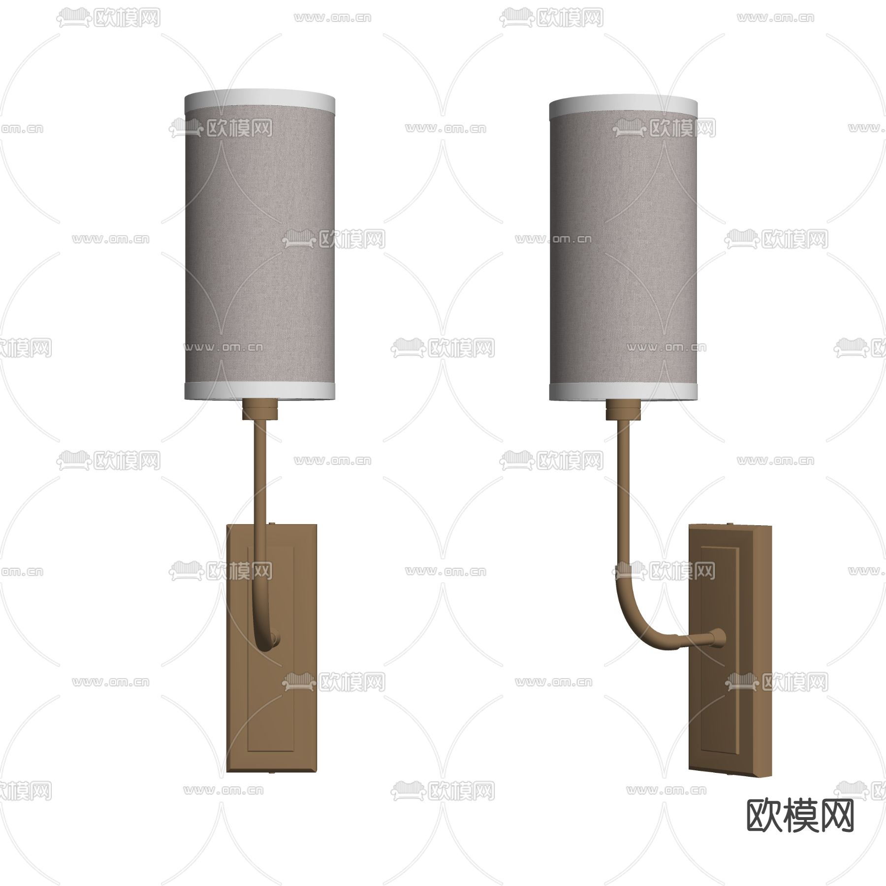 简欧壁灯su模型下载（渲染图2）