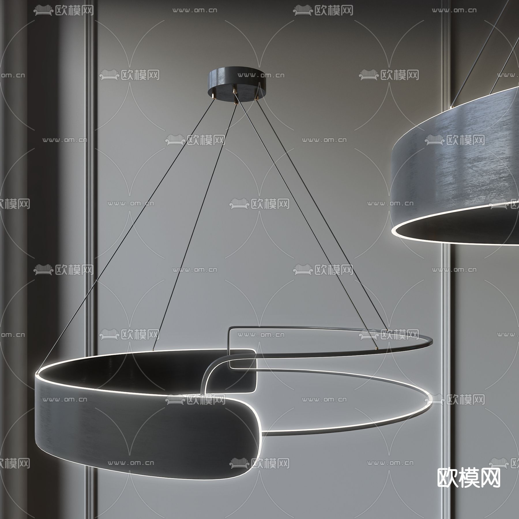 创意吊灯3d模型下载