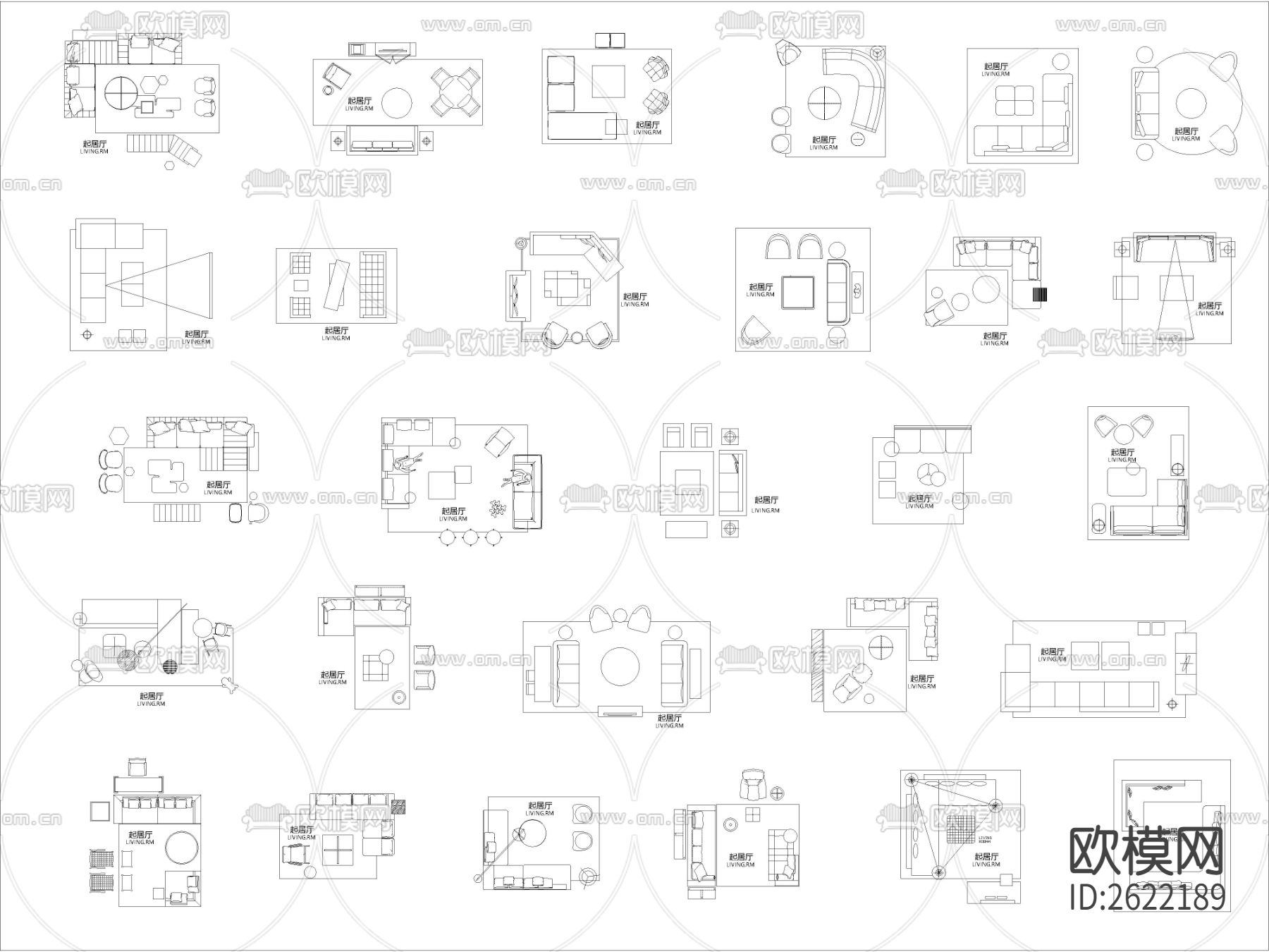 超实用网红家具组合cad图库下载（渲染图10）