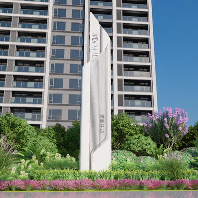 售楼处指示牌 标识牌 导视牌su模型