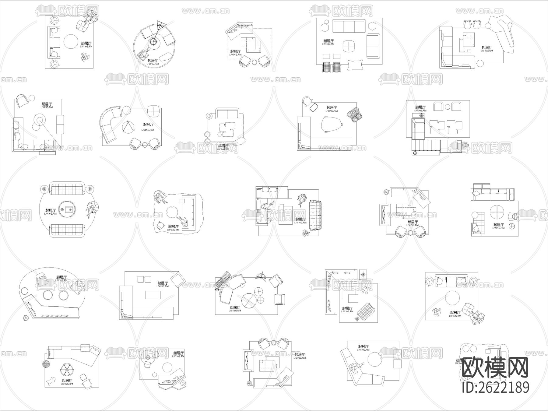 超实用网红家具组合cad图库下载（渲染图6）