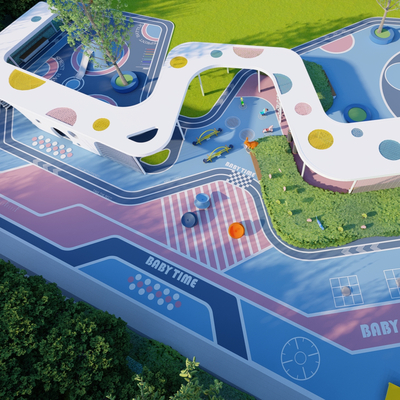 口袋公园 游乐场su模型