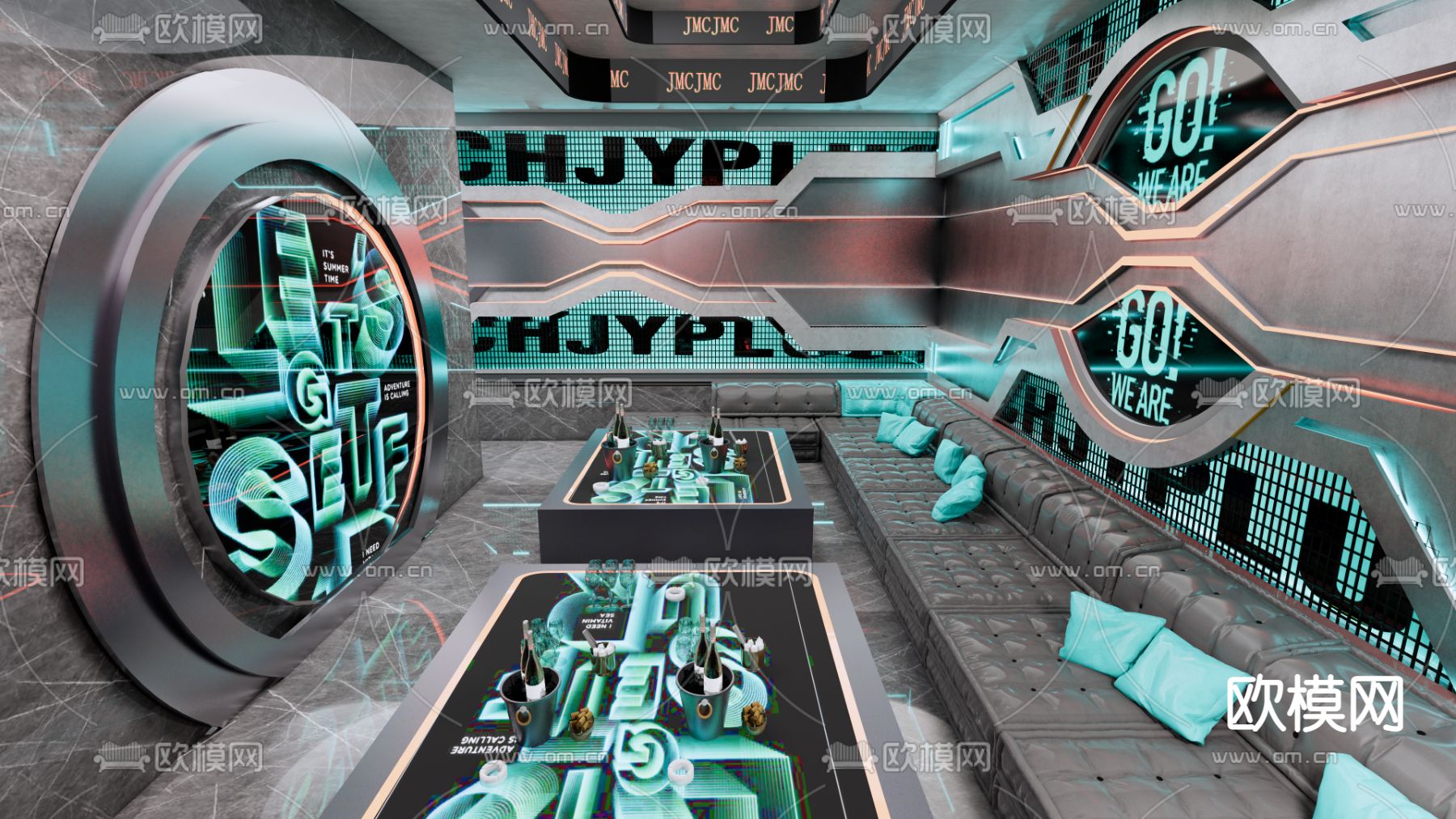 ktv 包房 包间 包厢su模型下载（渲染图3）