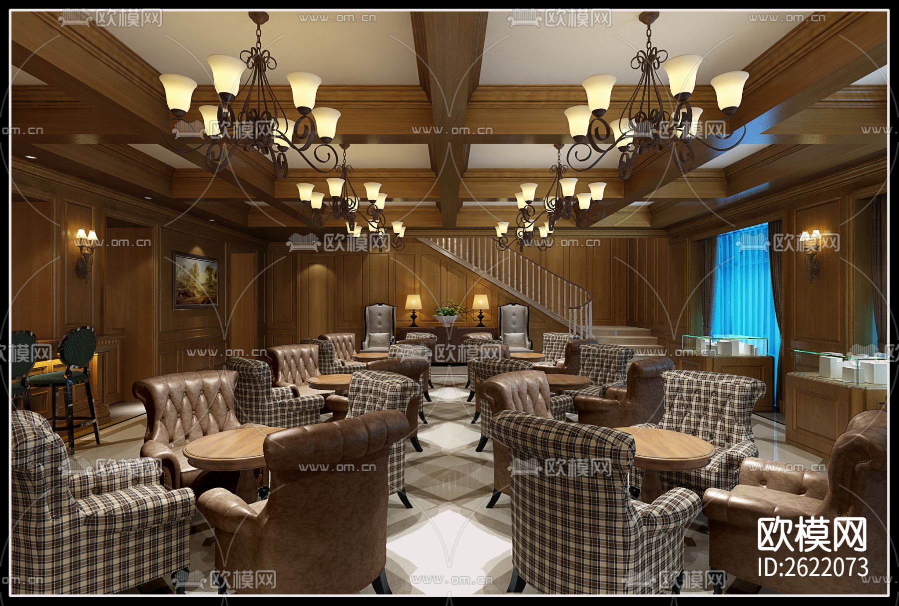 精致社区公馆cad施工图下载（渲染图7）